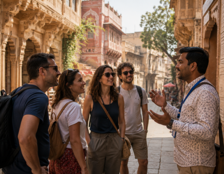 Turistas españolas india