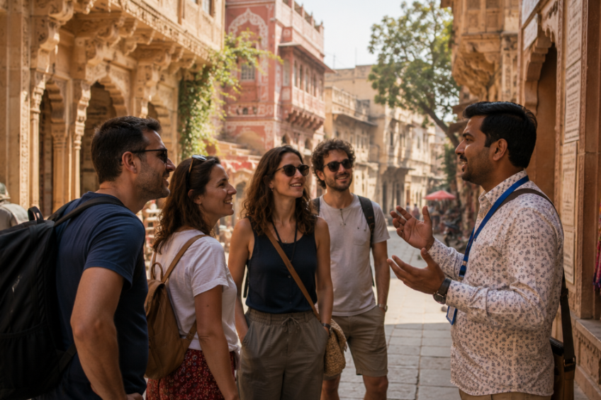Turistas españolas india