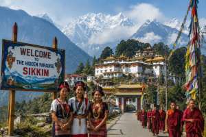 Nagaland con Sikkim y Arunachal en India