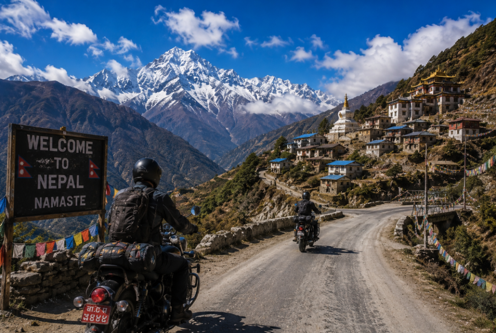 viaje en motocicleta en Nepal