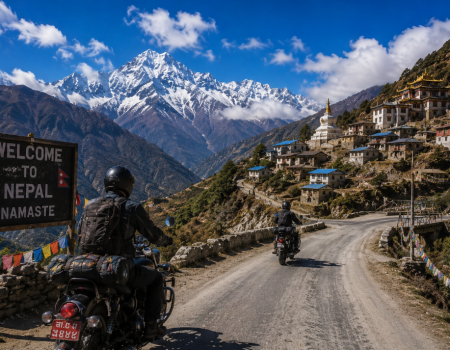 viaje en motocicleta en Nepal
